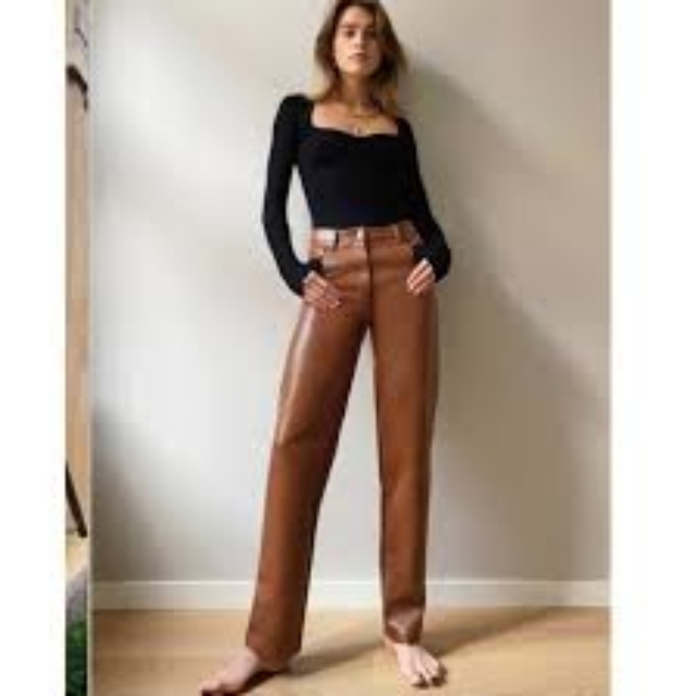 Aritzia Wilfred The Melina™ High-waisted Vegan Leather pants